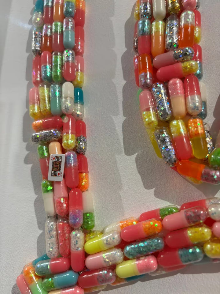 An Emma Gibbons original mixed media piece, the title is Lucky You
