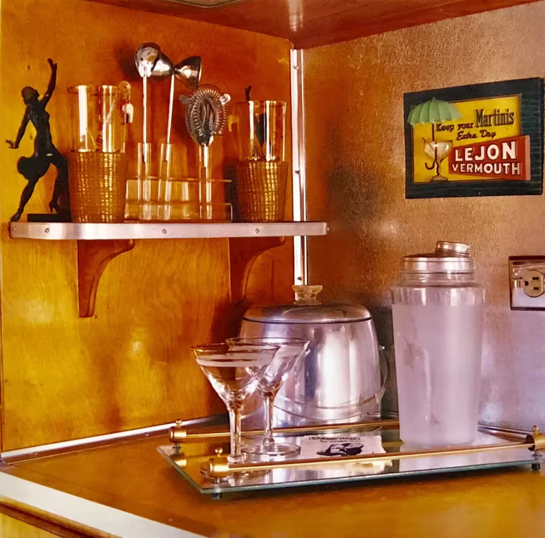 A limited edition photograph by Richard Heeps using vibrant colours, the title is Martini Corner, Bisbee, Arizona, 2001