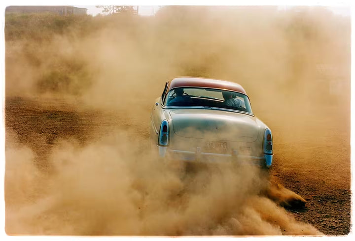 A limited edition photograph by Richard Heeps using vibrant colours, the title is Mercury In The Dust, Hemsby, Norfolk, 2000