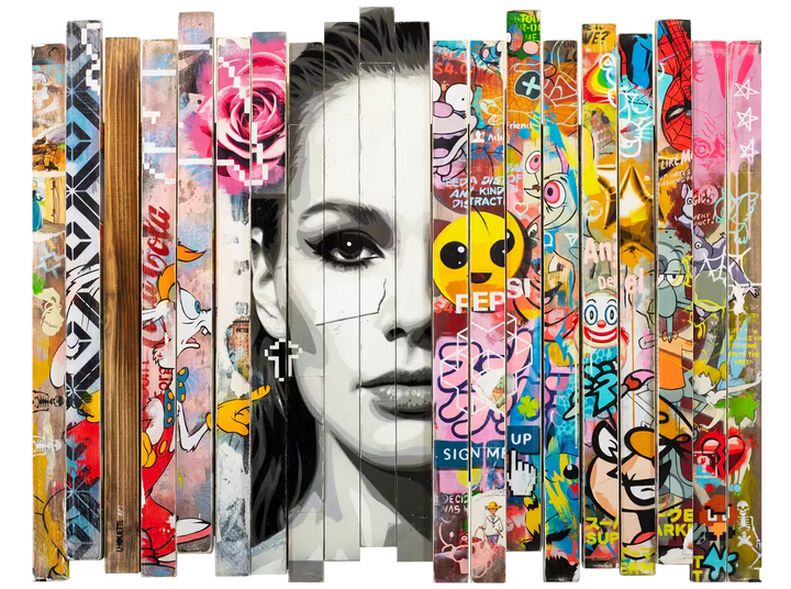A Lhouette limited edition mixed media piece, the title is Misfits| Boutique Edition