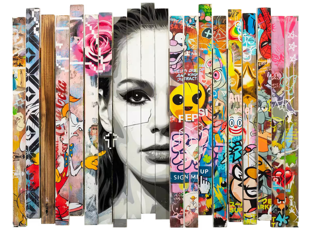 A Lhouette limited edition mixed media piece, the title is Misfits| Boutique Edition