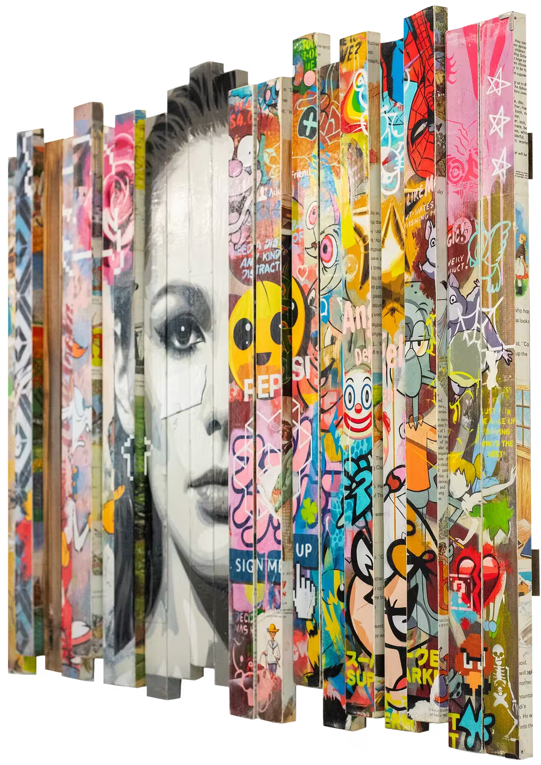 A Lhouette limited edition mixed media piece, the title is Misfits| Boutique Edition