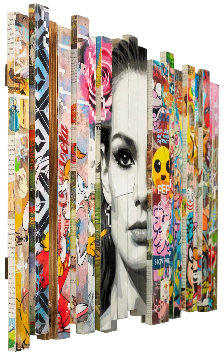 A Lhouette limited edition mixed media piece, the title is Misfits| Boutique Edition