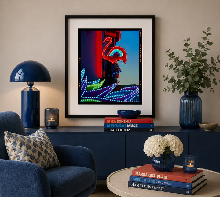 Richard Heeps Neon Flamingo in situ