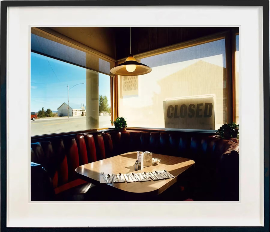 A framed limited edition photograph by Richard Heeps using vibrant colours, the title is Nicely&