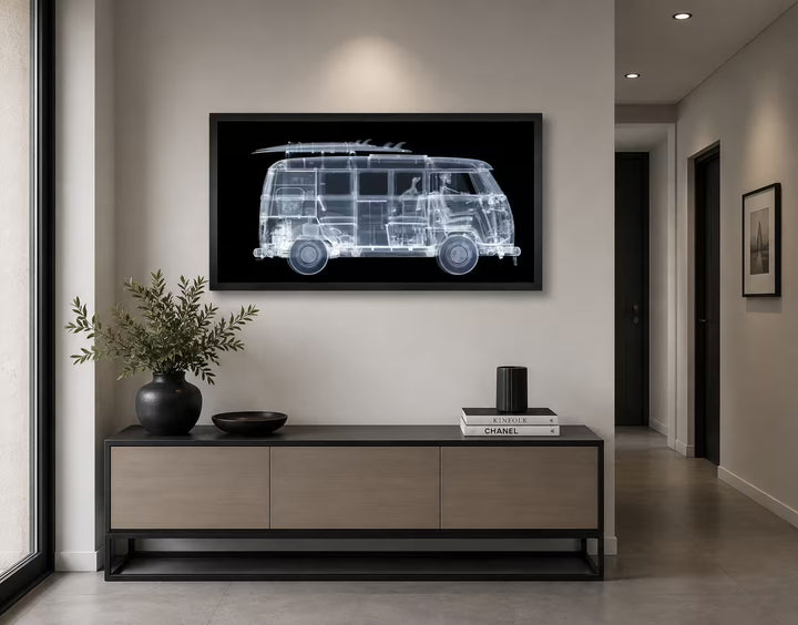 Nick Veasey Camper on the Road in situ