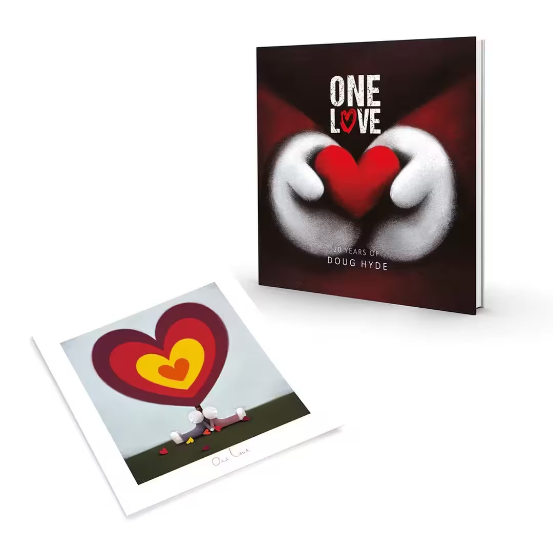 A Doug Hyde limited edition book, the title is One Love