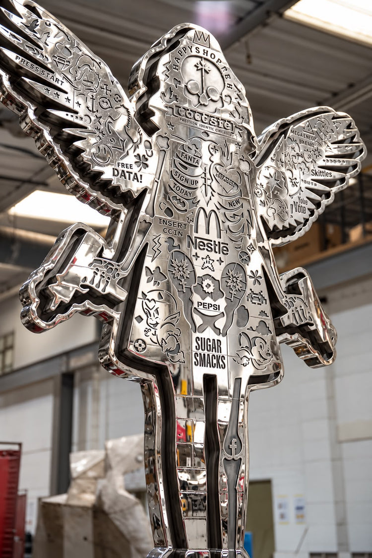Silver chrome finish