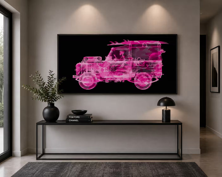 Land Rover Surfer- Pink Camouflage in situ