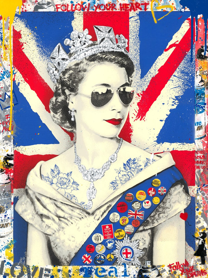 Queen of Hearts (Original) by Mr Brainwash
