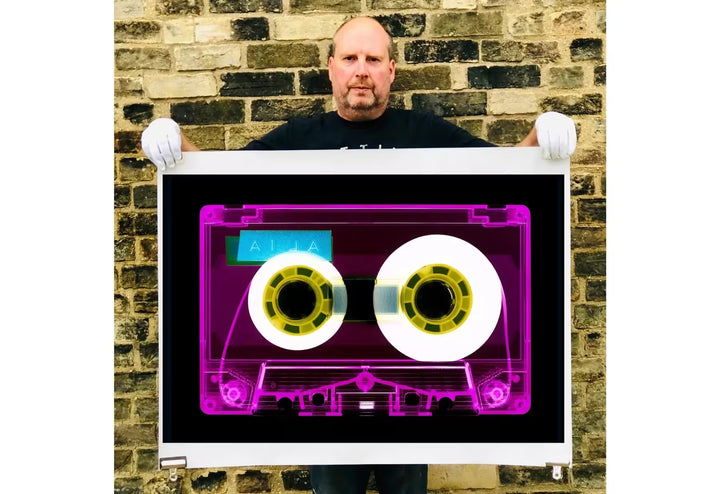 Richard Heeps holding Tape Collection AILA Pink