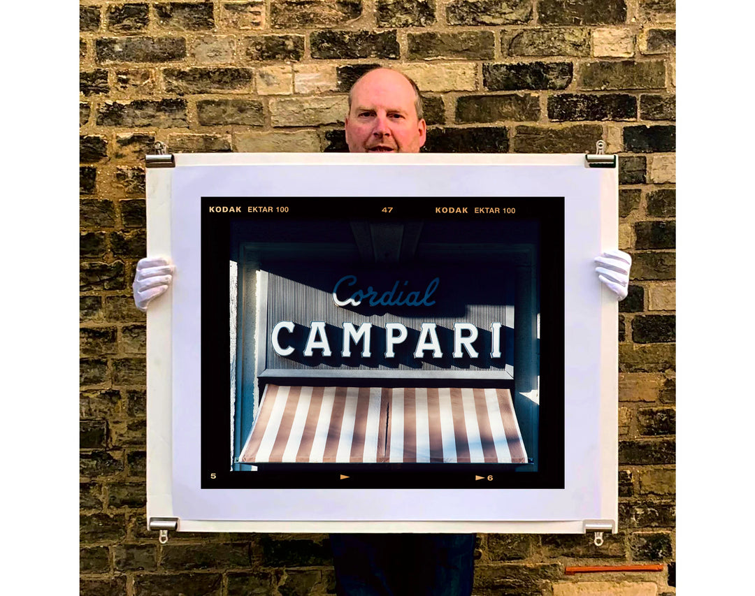 Richard Heeps holding Cordial Campari 