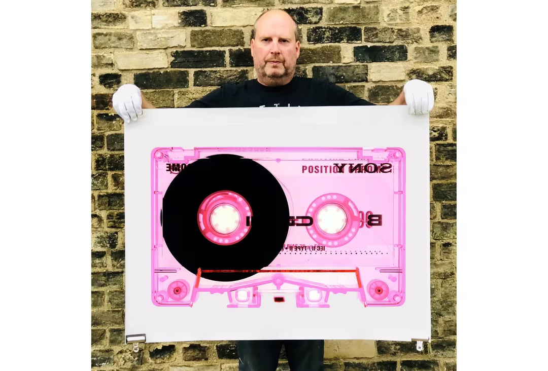 Richard Heeps holding Tape Collection Type II Pink