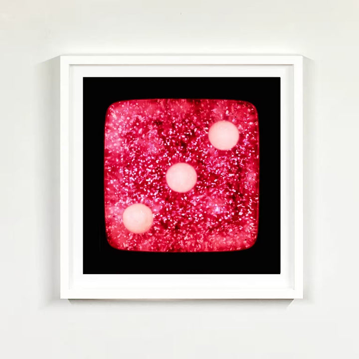 A limited edition set of photographs by Richard Heeps using vibrant colours, the title is Dice Series Set of Six