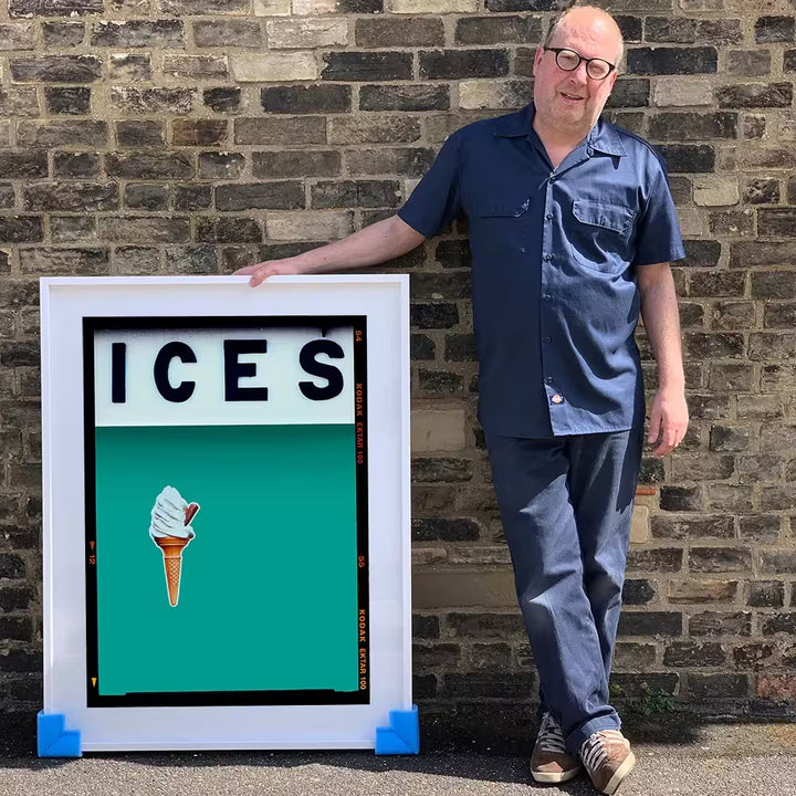 Richard Heeps holding Ices (Turquoise Teal)