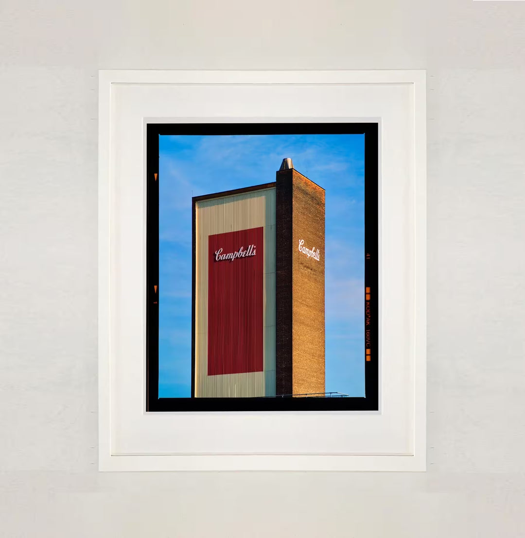 A framed limited edition photograph by Richard Heeps using vibrant colours, the title is Campbells (Kings Lynn)