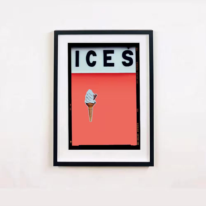 A framed limited edition photograph by Richard Heeps using vibrant colours, the title is Ices (Melondrama)