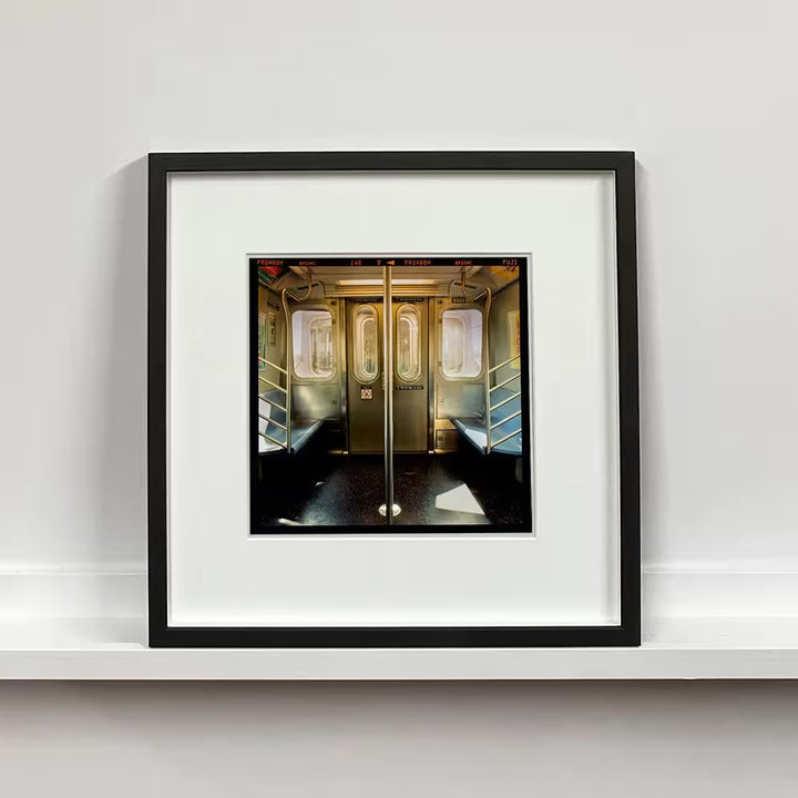 A framed limited edition photograph by Richard Heeps using vibrant colours, the title is New York City Subway Car, NYC, 2013