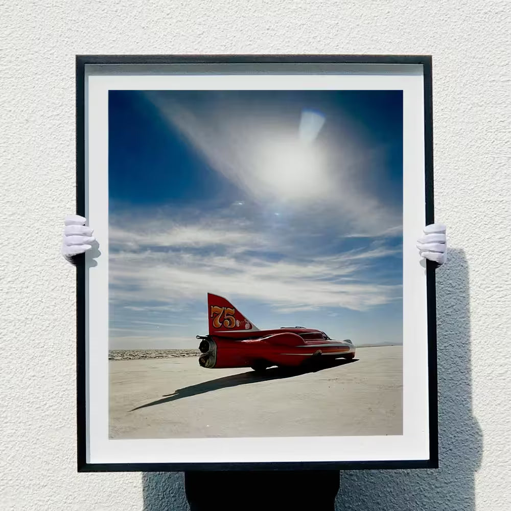 Richard Heeps holding Rear Three Quarters, Bonneville, 2003