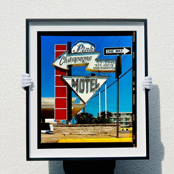 Richard Heeps holding Pink Champagne Motel (Film Rebate), Wildwood Jersey, 2013