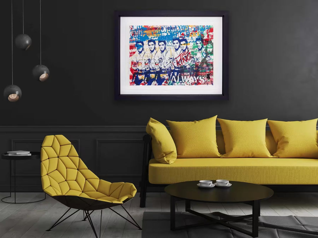 A picture of Mr Brainwash in situ