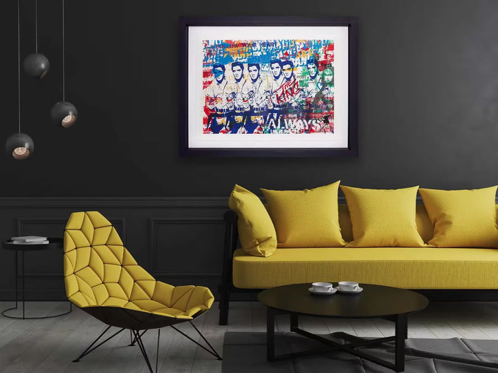 A picture of Mr Brainwash in situ
