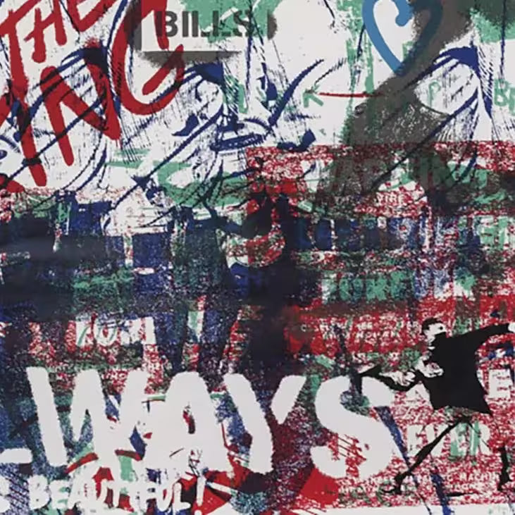 A close up of Mr Brainwash Rock &amp; Roll