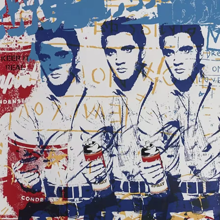 A close up of Mr Brainwash Rock &amp; Roll