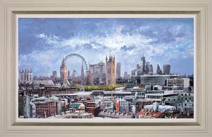 A Henderson Cisz limited edition of a view of London from the rooftops, the title is Rooftops of London