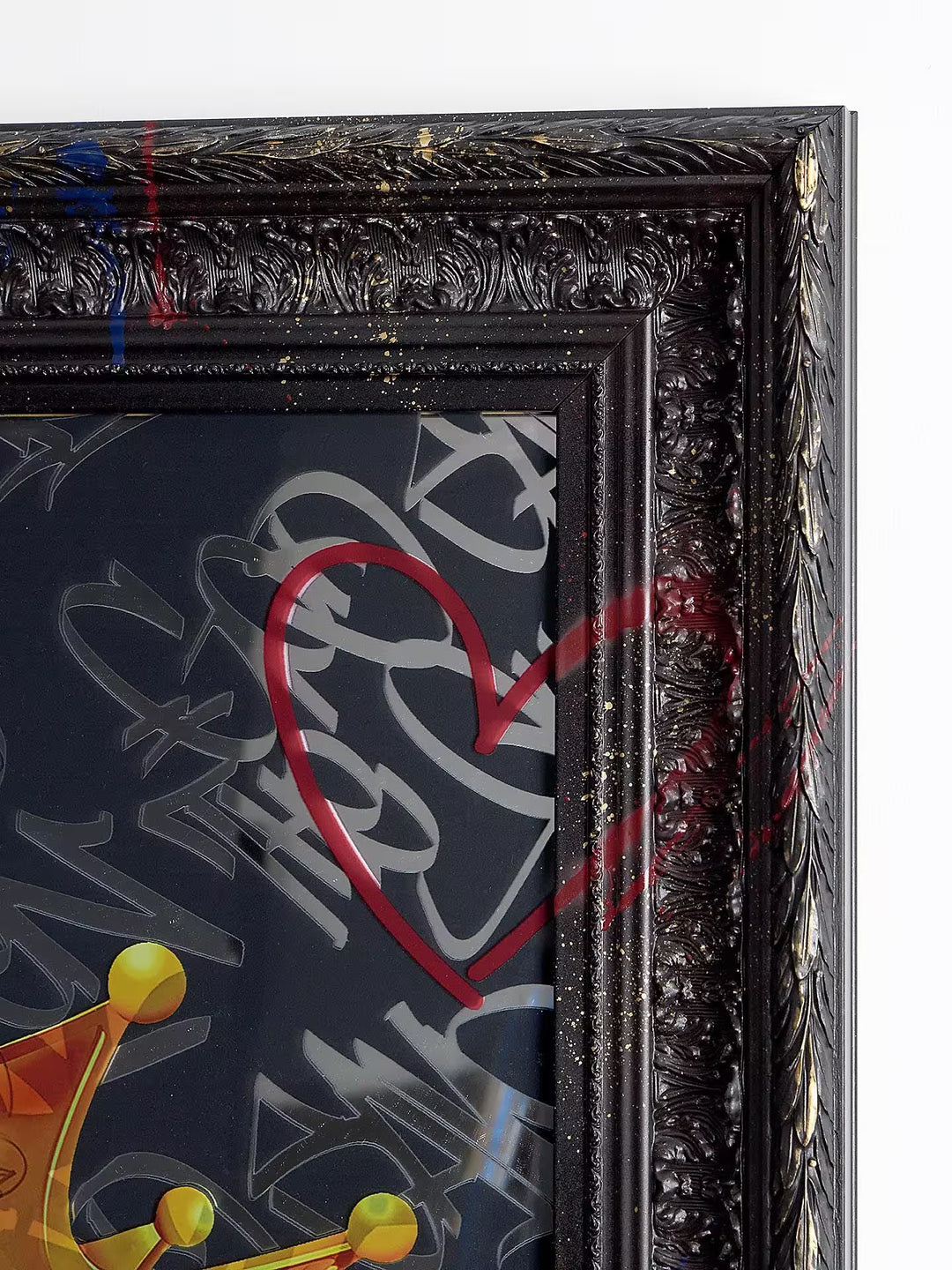 A Dan Pearce limited edition mixed media piece of Queen Elizabeth II portrait with grafitti and added symbolism, the title is Royal Reflection