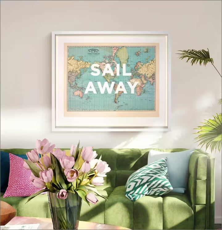 A limited edtion print by The Real Hackney Dave, the title is Sail Away