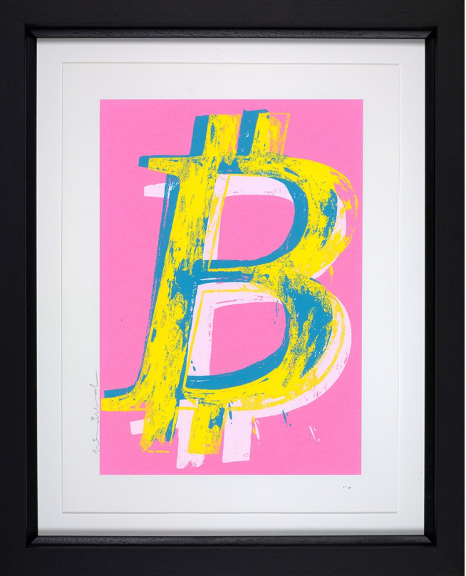 Bitcoin (Pink) by Mr Brainwash