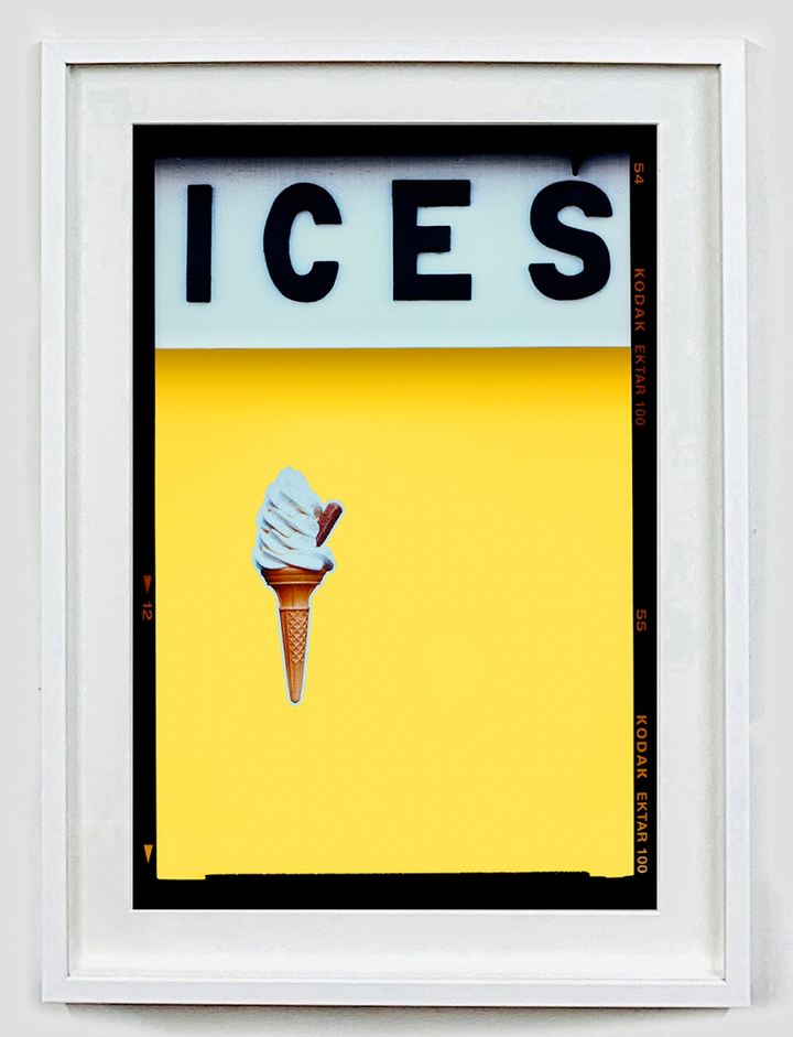 Ices Sherbert Yellow White Frame Richard Heeps