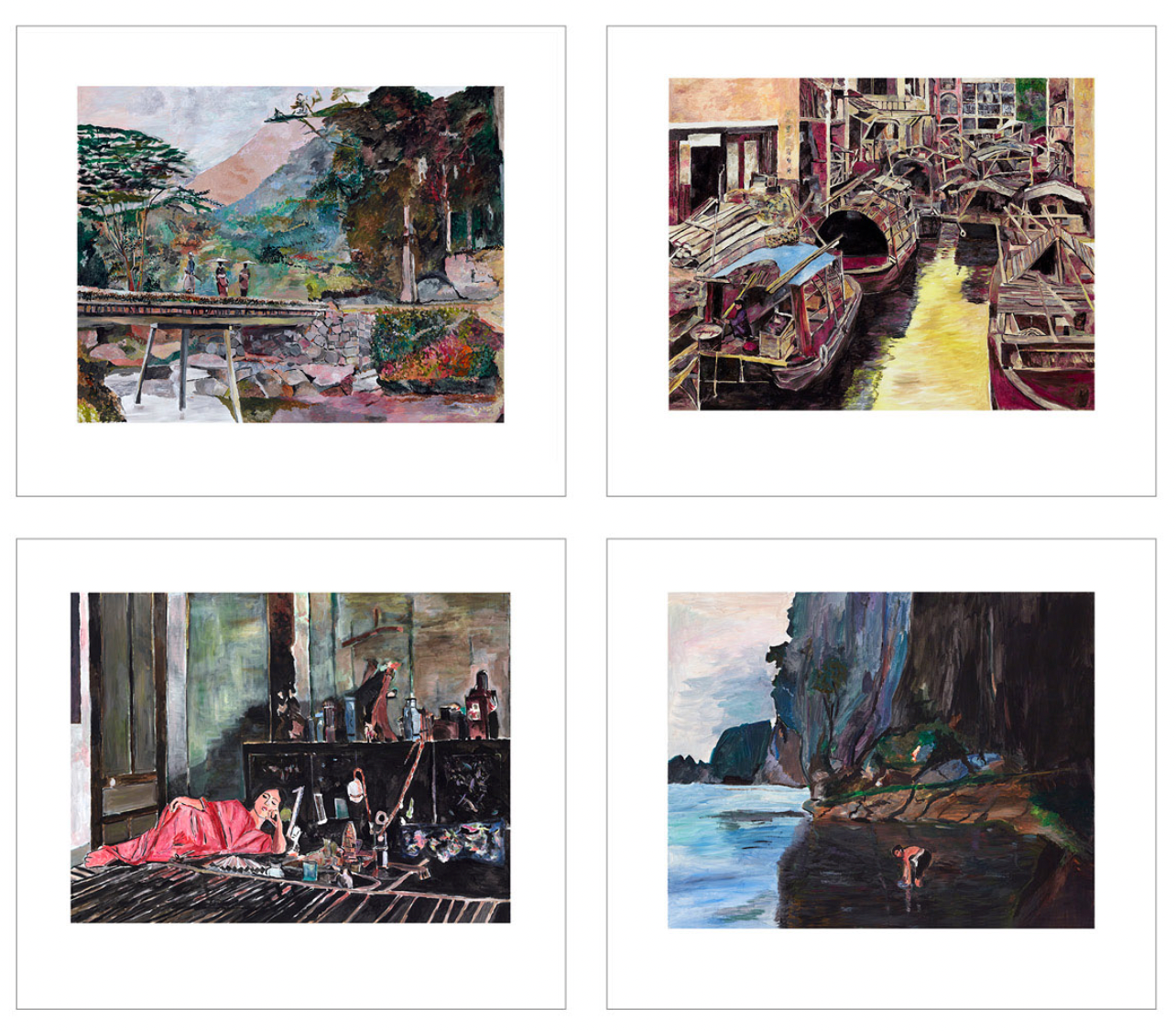 The Asia Series - Framed Portfolio of Four by Bob Dylan