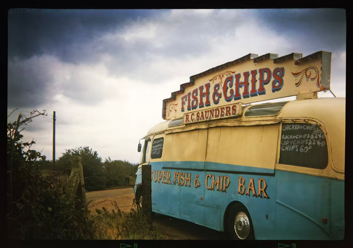 Fish &amp; Chips Van II, Haddenham Steam Rally, Cambridgeshire, 1993 by Richard Heeps