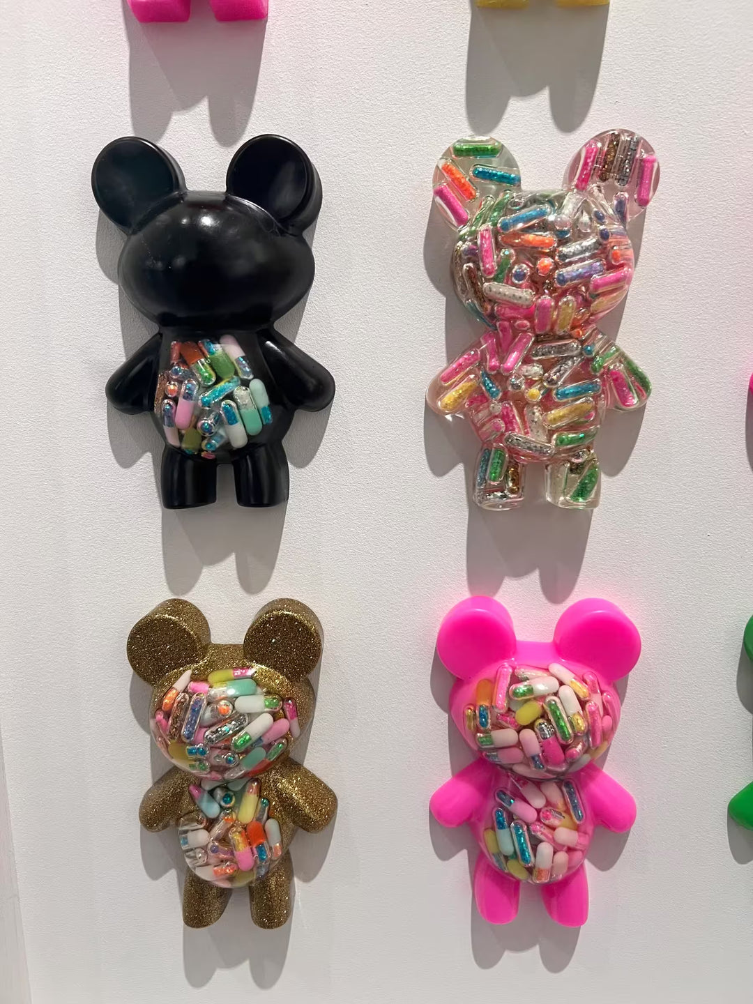 An Emma Gibbons original mixed media piece, the title is Self-Care Bears (16)