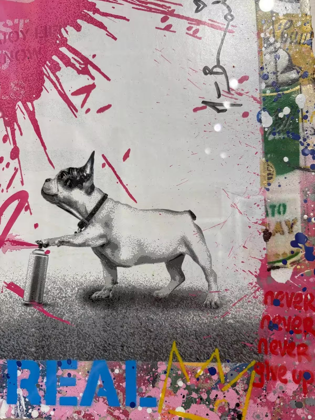 A close up of Mr Brainwash Share The Love