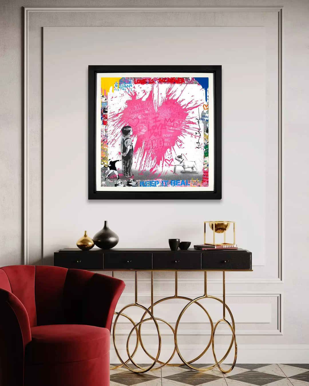 A picture of Mr Brainwash Share The Love in situ