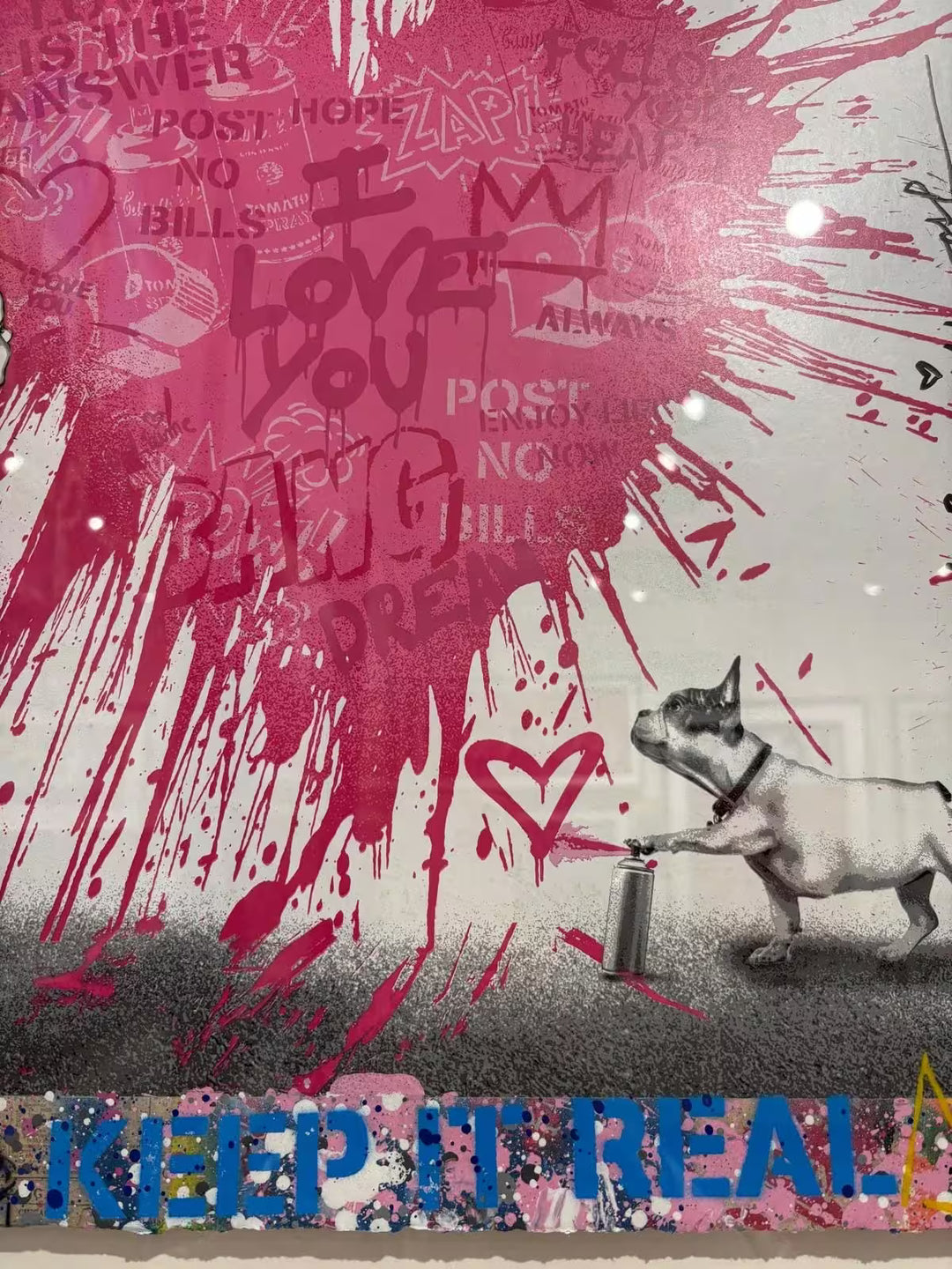 A close up of Mr Brainwash Share The Love