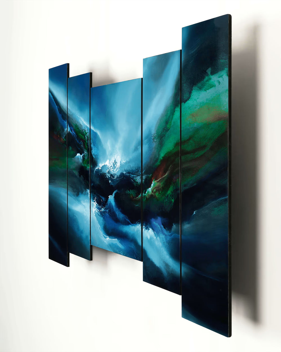 Shifting Realms by Simon Kenny multi-panel contemporary abstract side view 