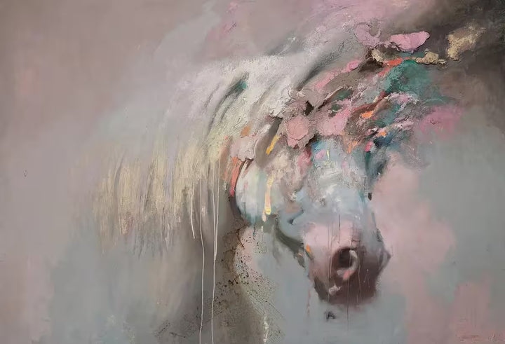 A limited edition piece by Christian Hook of a horses head and it&