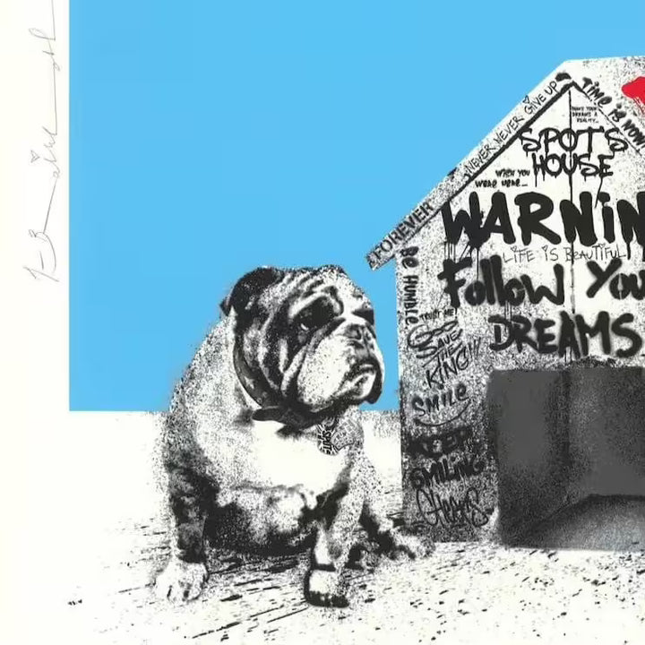 A close up of Mr Brainwash Spot&