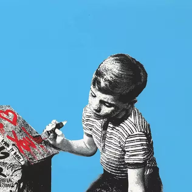 A close up of Mr Brainwash Spot&