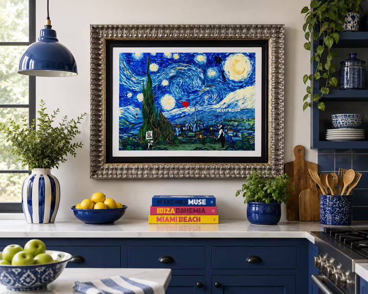 Mr Brainwash Starry Nights in situ