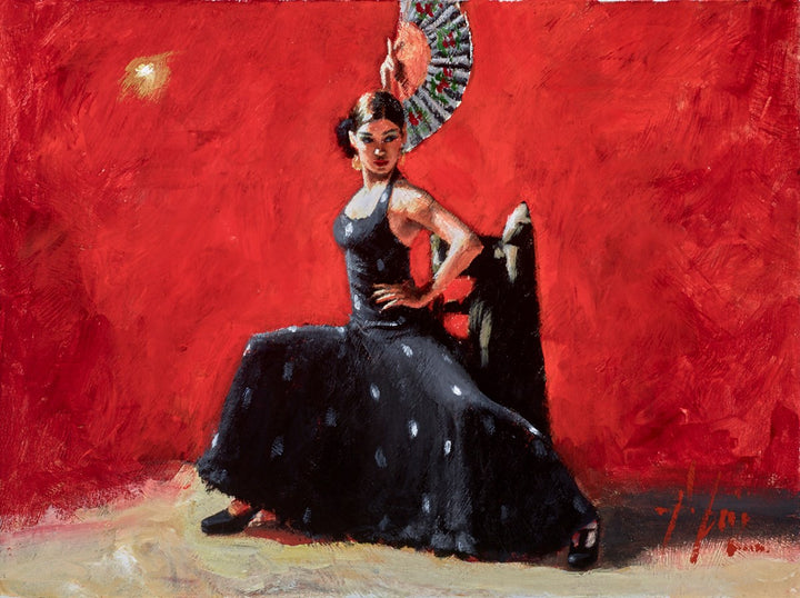 Study for Black Flower V (Dancer) by Fabian Perez