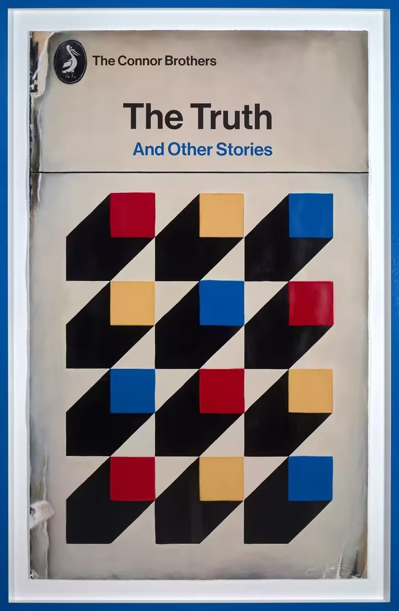 A framed limited edition by The Connor Brothers of a Pelican book with a witty caption, the title is The Truth