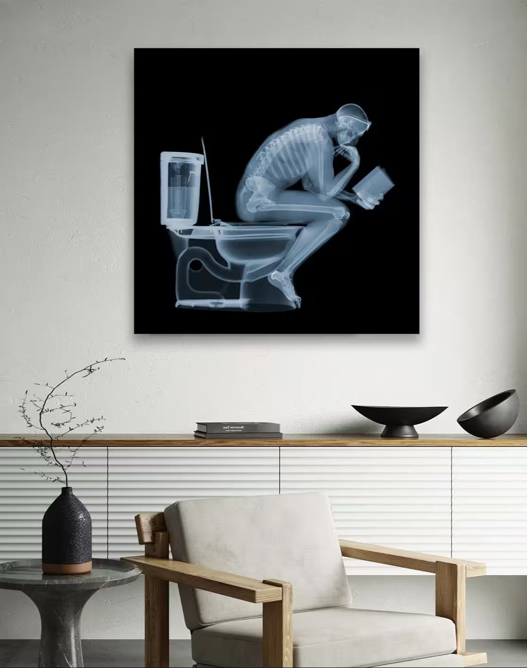 Nick Veasey The Thinker in situ