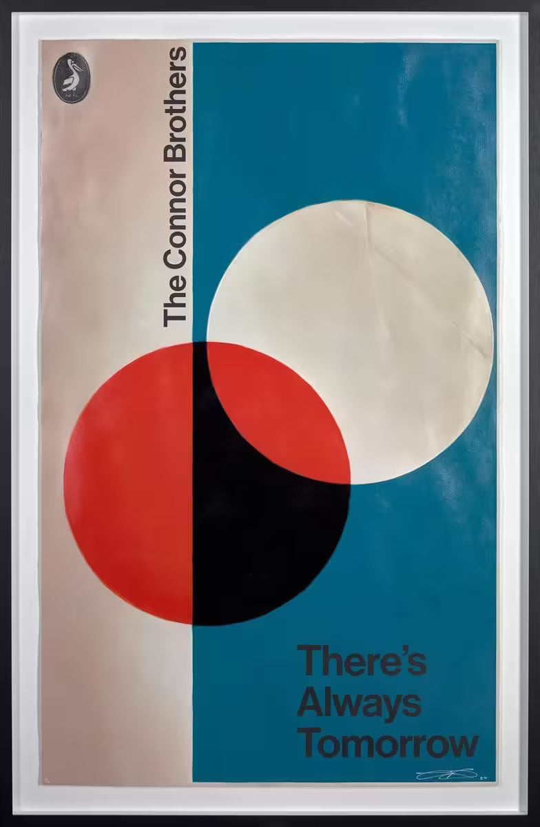 A framed limited edition by The Connor Brothers of a Pelican book with a witty caption, the title is There&
