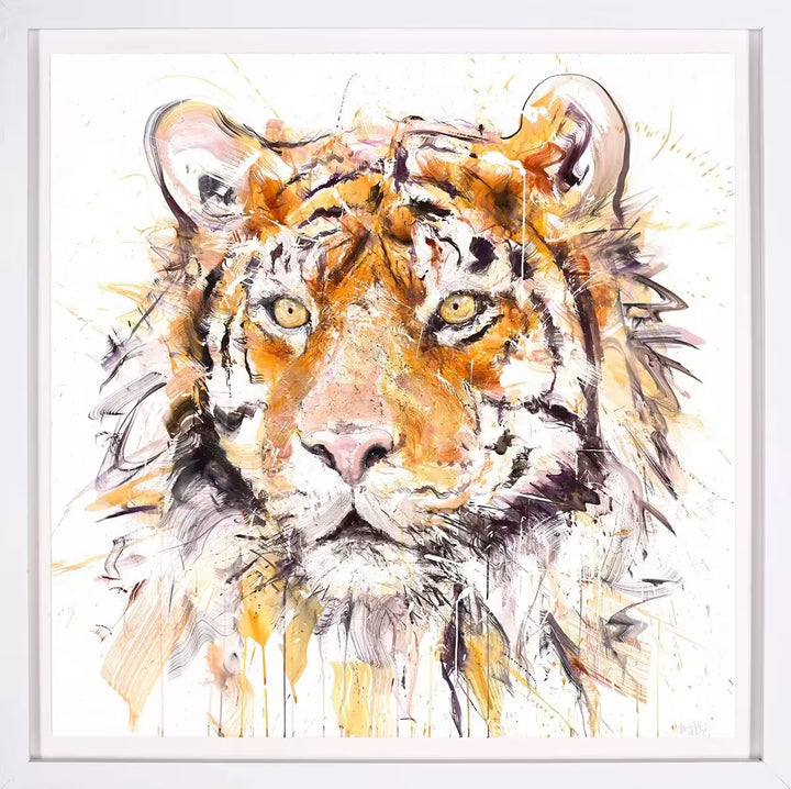 A Dave White limited edition piece of a tiger, the title is Tiger III