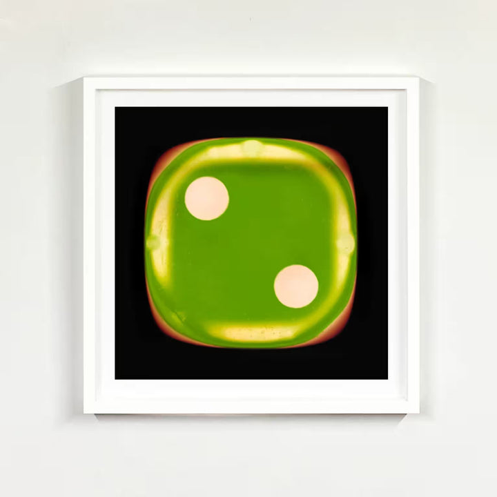 A limited edition set of photographs by Richard Heeps using vibrant colours, the title is Dice Series Set of Six